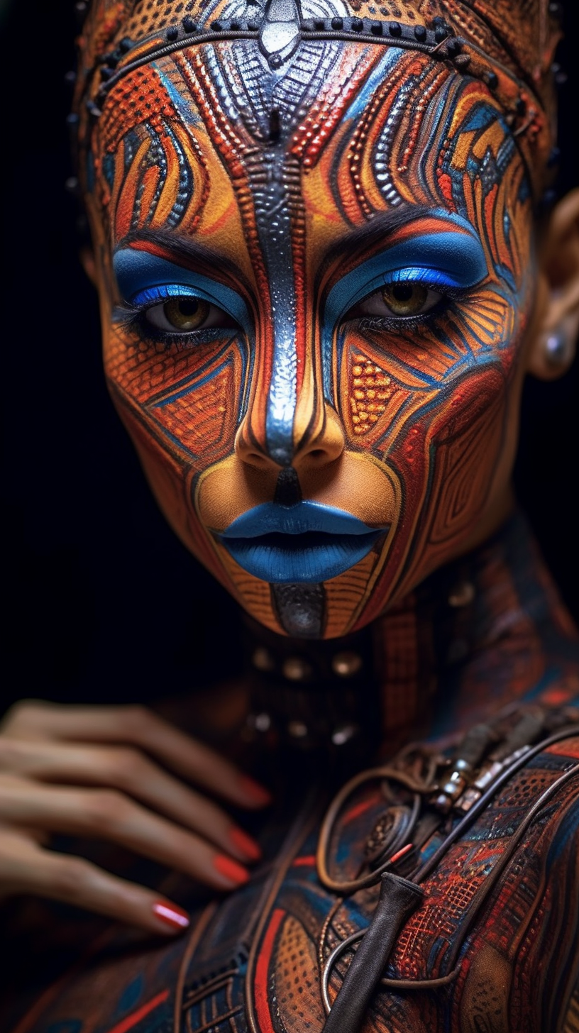 Face paint-AI创意图片-FinixTerre -Face-paint